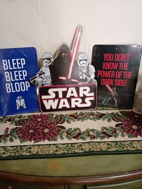 Star Wars Red Black White Wall Sign Trio
